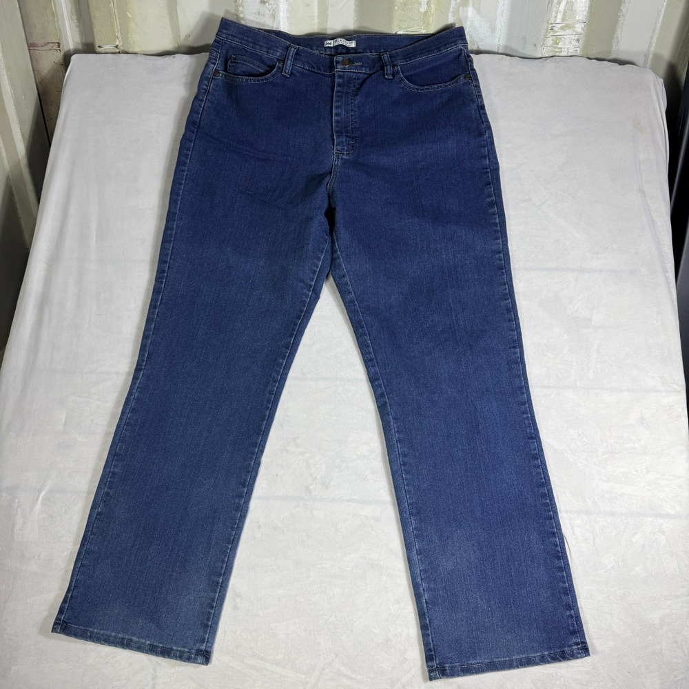 Lee Womens Relaxed Fit Straight Leg Jeans Blue Denim Stretch Comfort 5-Pocket 16